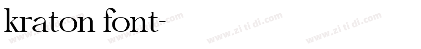 kraton font字体转换